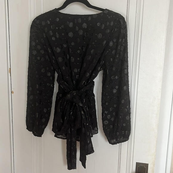 JCrew black metallic top. M - Picture 2 of 2